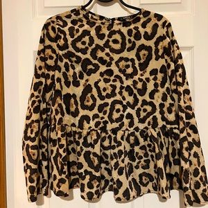 Cheetah print long sleeve shirt
